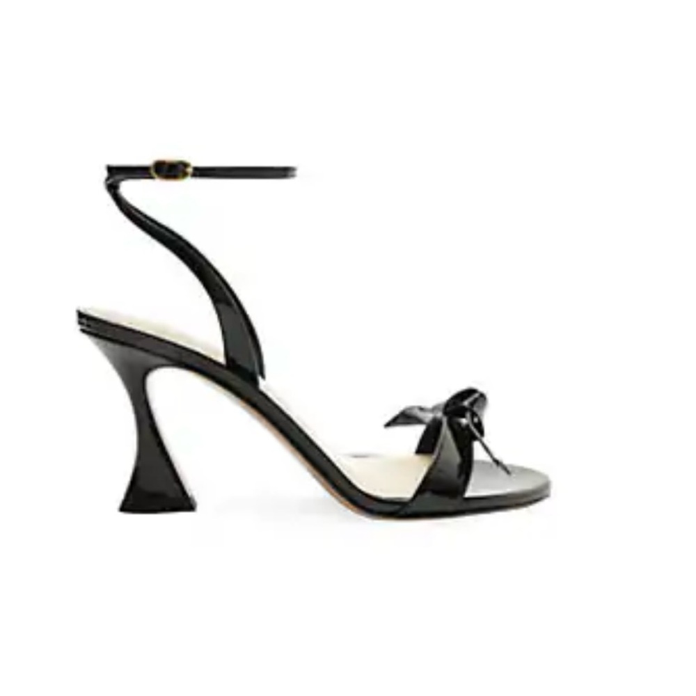 New w/box Alexander Birman Clarita Bell-Heel Patent Leather Sandals